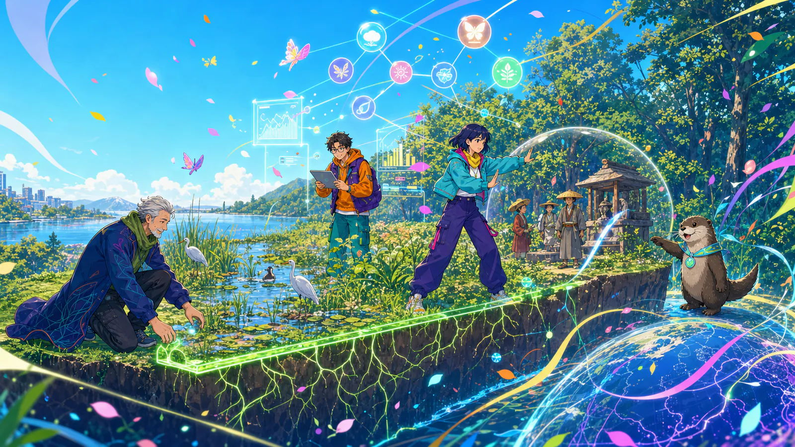 強い持続可能性と限定的代替可能性の概念イラスト